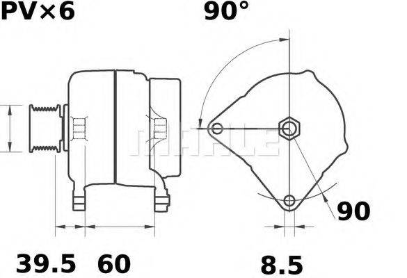 MAHLE ORIGINAL IA1066 Генератор