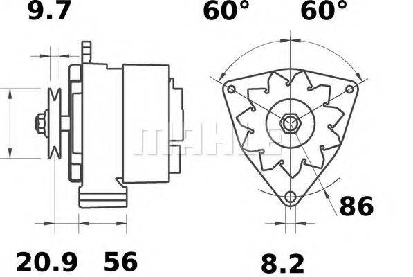 MAHLE ORIGINAL IA0742 Генератор