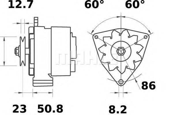 MAHLE ORIGINAL IA0230 Генератор