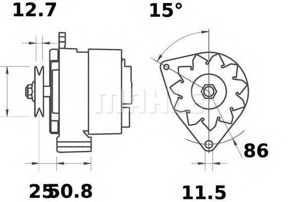 MAHLE ORIGINAL MG230 Генератор
