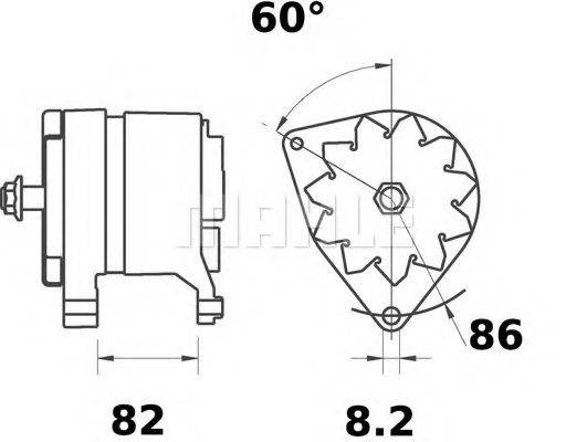 MAHLE ORIGINAL MG226 Генератор