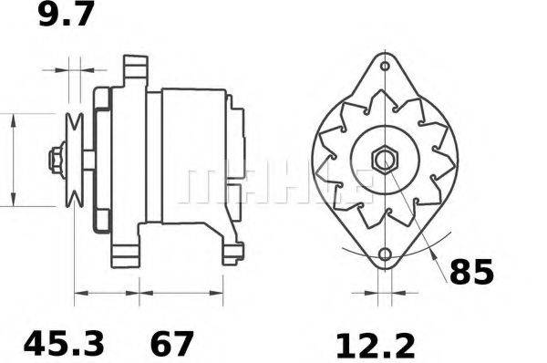 MAHLE ORIGINAL IA0724 Генератор