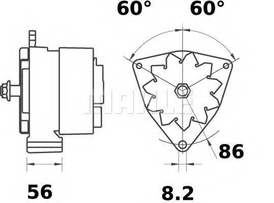 MAHLE ORIGINAL IA1080 Генератор