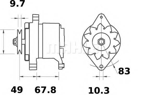 MAHLE ORIGINAL IA0469 Генератор
