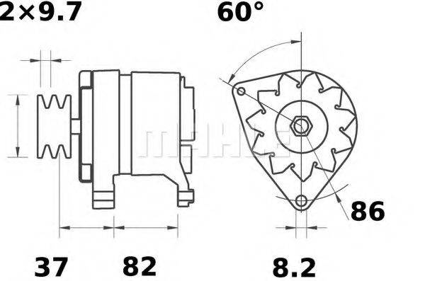MAHLE ORIGINAL IA0400 Генератор