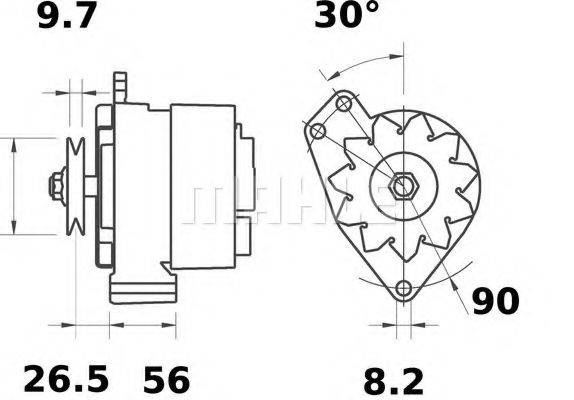 MAHLE ORIGINAL IA0439 Генератор