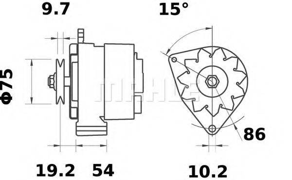 MAHLE ORIGINAL MG172 Генератор