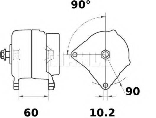 MAHLE ORIGINAL MG134 Генератор