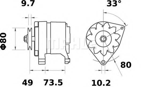 MAHLE ORIGINAL IA0037 Генератор