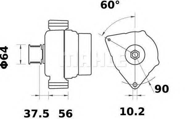 MAHLE ORIGINAL 11.204.354 Генератор