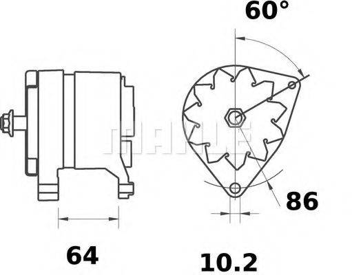 MAHLE ORIGINAL MG109 Генератор