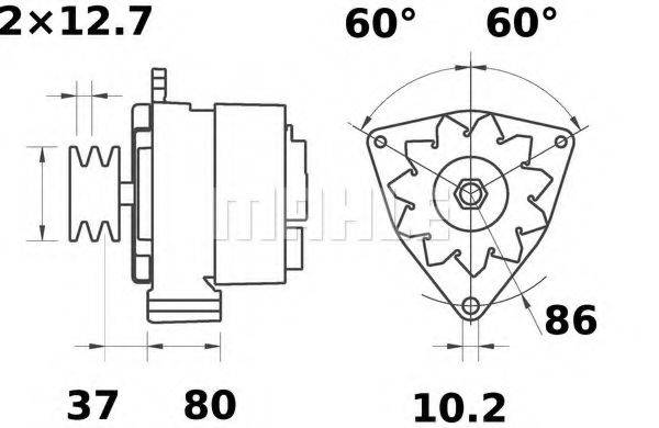 MAHLE ORIGINAL IA0705 Генератор