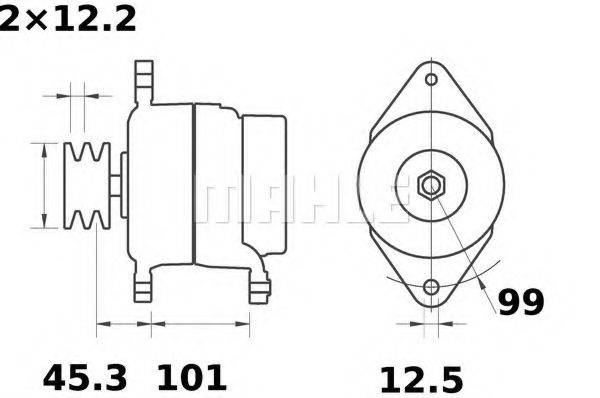 MAHLE ORIGINAL MG103 Генератор