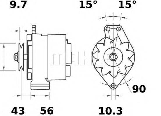 MAHLE ORIGINAL IA0257 Генератор