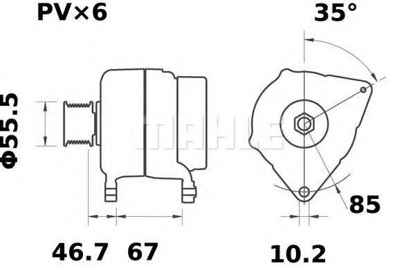 MAHLE ORIGINAL IA1416 Генератор
