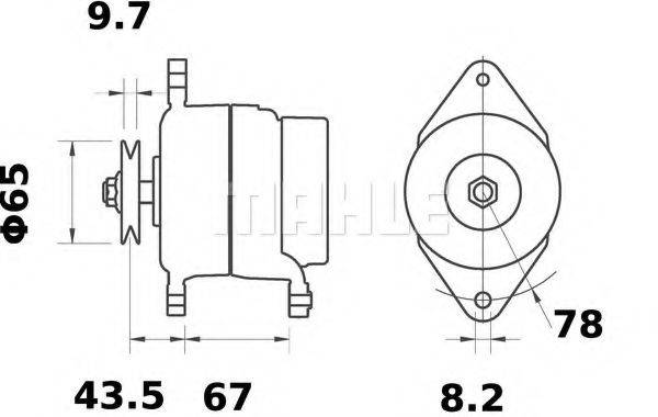 MAHLE ORIGINAL IA1372 Генератор