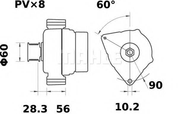 MAHLE ORIGINAL IA1441 Генератор