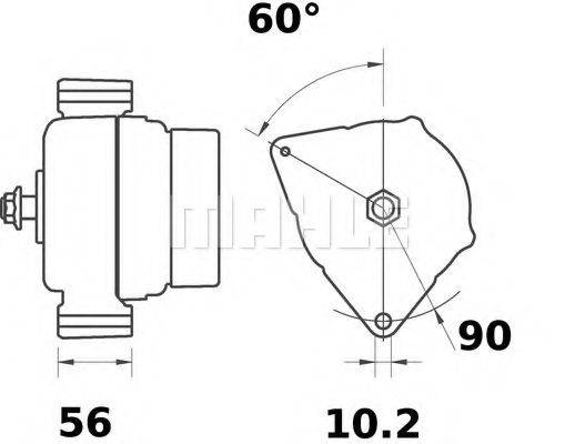 MAHLE ORIGINAL IA1117 Генератор