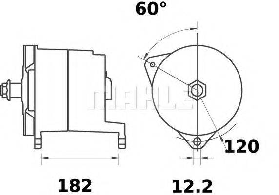 MAHLE ORIGINAL MG60 Генератор