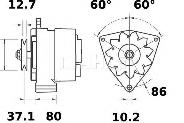 MAHLE ORIGINAL IA0709 Генератор