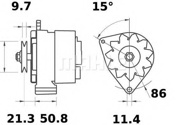 MAHLE ORIGINAL IA0710 Генератор