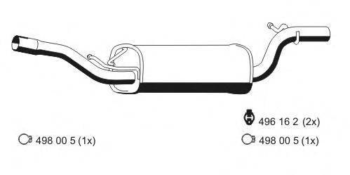 MAZDA Z615-40-300 A Середній глушник вихлопних газів