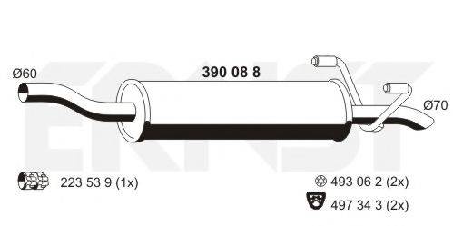 VEGAZ MS-449 Середній глушник вихлопних газів