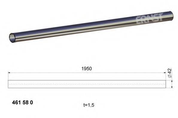 ERNST 461580 Труба вихлопного газу, універсальна
