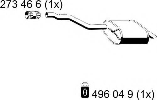 ERNST 250108 Глушник вихлопних газів кінцевий