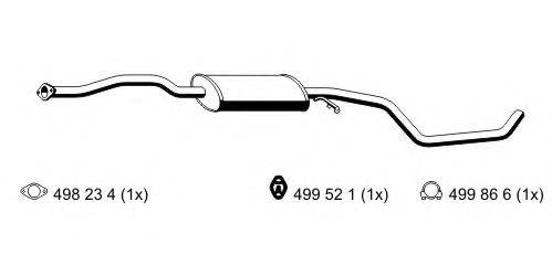 FORD 1019418 Середній глушник вихлопних газів