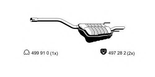 VEGAZ MS-179 Глушник вихлопних газів кінцевий