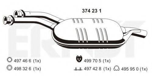 VEGAZ MS-145 Середній глушник вихлопних газів