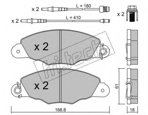 FRI.TECH. 3431 Комплект гальмівних колодок, дискове гальмо