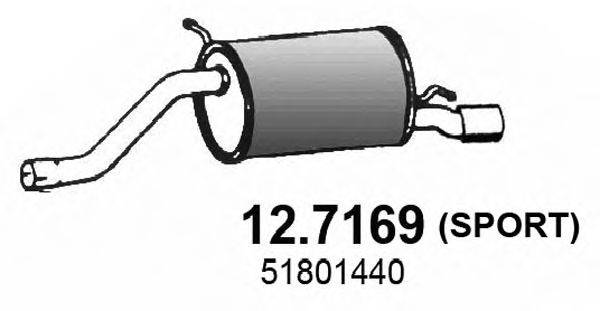 IMASAF 243327 Глушник вихлопних газів кінцевий
