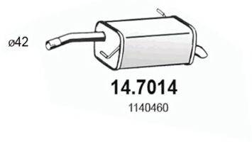 MAZDA 1146864 Глушник вихлопних газів кінцевий