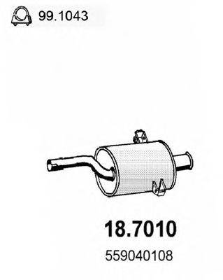 ASSO 187010 Глушник вихлопних газів кінцевий
