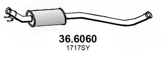 PEUGEOT 1717SY Середній глушник вихлопних газів