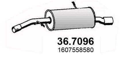 PEUGEOT 1607558580 Глушник вихлопних газів кінцевий