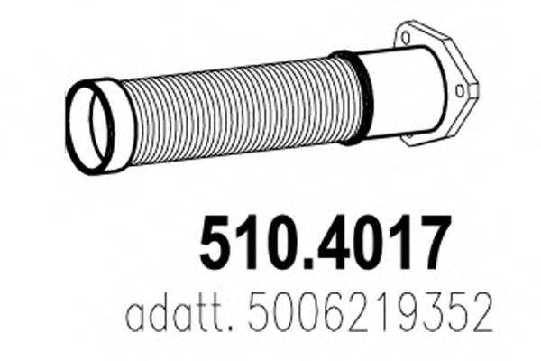 ASSO 5104017 Гофрована труба, вихлопна система