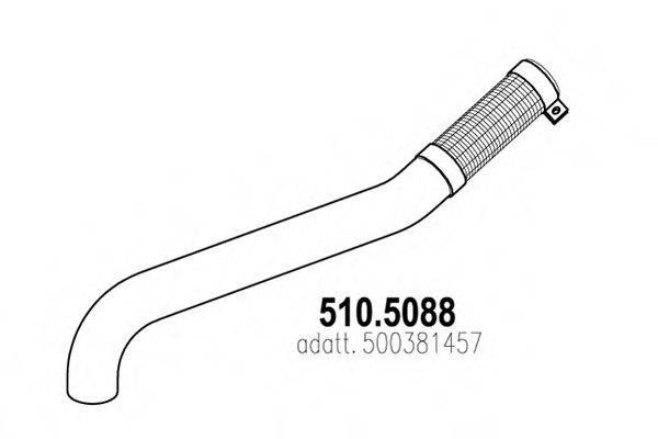 IVECO 500381457 Труба вихлопного газу