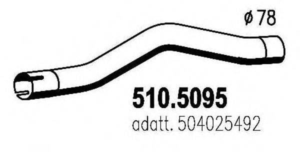 IVECO 504025492 Труба вихлопного газу