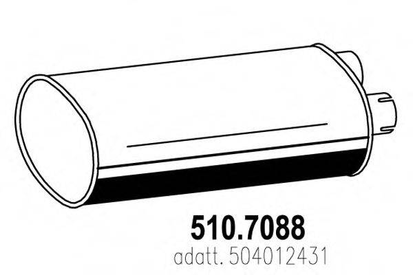 IVECO 504012431 Середній/кінцевий глушник ОГ