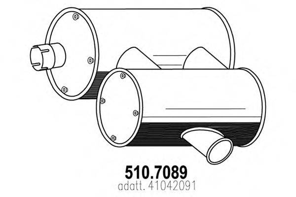 IVECO 41042091 Середній/кінцевий глушник ОГ