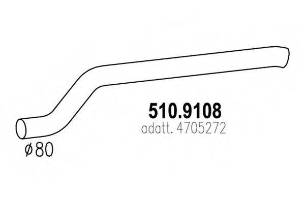 IVECO 4705272 Труба вихлопного газу