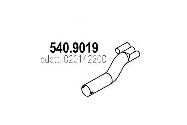 DINEX 53697 Труба вихлопного газу