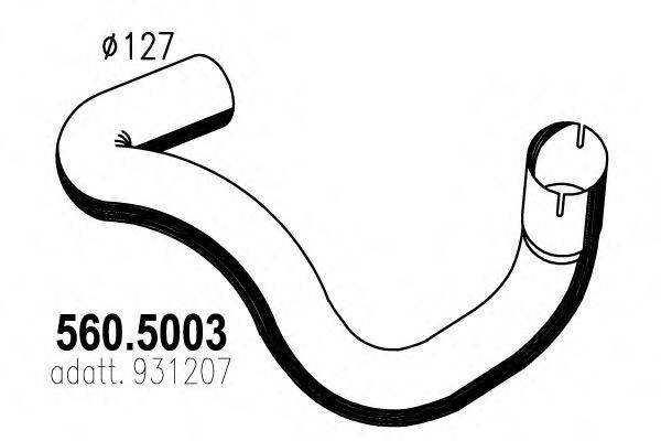 PEGASO 931207 Труба вихлопного газу