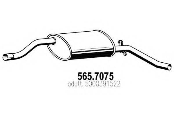 ASSO 5657075 Глушник вихлопних газів кінцевий