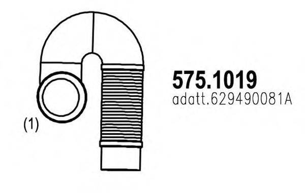 VIASA 6294900810A Труба вихлопного газу