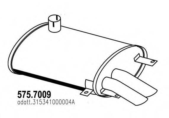 VIASA 315341000004A Середній/кінцевий глушник ОГ