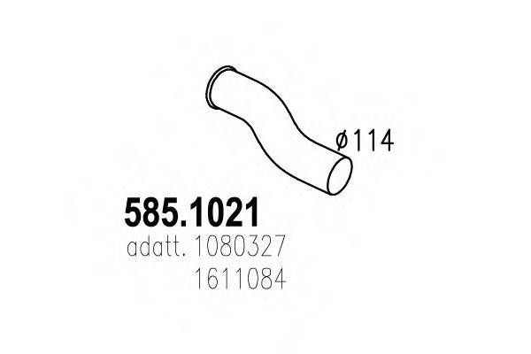 DINEX 80252 Труба вихлопного газу